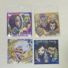シールウエハース ジョジョ 名探偵コナン ワンピース 4枚セット