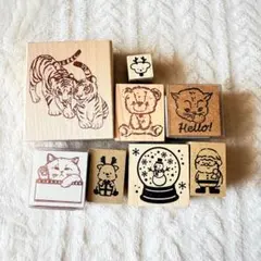 動物/クリスマス スタンプ uncle cat他 8点セット