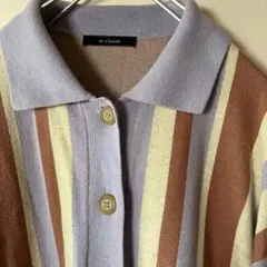w closet ニット　カーディガン　くすみカラー　カーデ　ストライプ