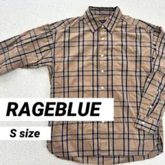 S205 RAGEBLUE レイジブルー　トップス　S　チェック柄　Yシャツのサムネイル