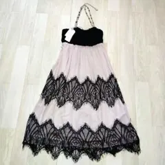 グレースクラス　スカラレースベアドレス　レース　ベージュ　ブラック　タグ付新品