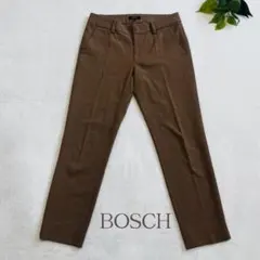 BOSCH リネン混 クロップドパンツ テーパード ブラウン 34 スリットのサムネイル