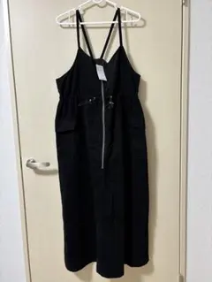 【新品未使用】サマンサモスモスブルーブラックキャミワンピース コーデュロイ