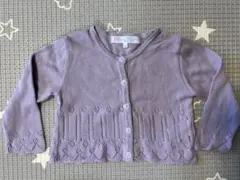 【着用1回】タルティーヌエショコラ　カーディガン　80