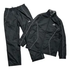 adidas アディダス ロゴ刺繍 スリーライン ナイロン 上下 セットアップ