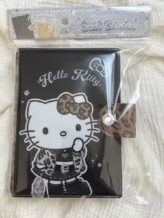 ハローキティシールバインダー ヒョウ柄 ブラック