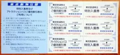匿名　東武株主優待　東武動物公園　入園券／アトラクションパス割引券（3組6枚のサムネイル