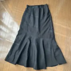 グレイル　黒 マーメイドロングスカート 後ろゴムウエスト