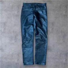 【本革 希少】DOG HOUSE レザーパンツ　黒　31インチ　牛革