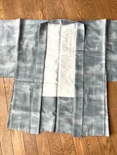 着物　羽織　ちりめん　正絹　しつけ付き　ブルーグレーのサムネイル