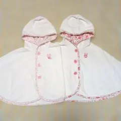 miki house ベビーポンチョ F(70~90)2枚セット