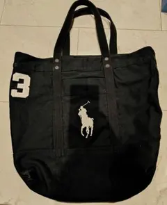 Polo Ralph Lauren キャンバス トートバッグ ブラックのサムネイル