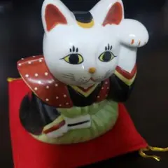 福助型招き猫 裏絵春画人形 置物 枕絵 艶人形 珍品 縁起物 招き猫