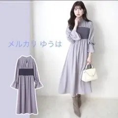 最終値下げ【美品】しまむら 門脇伶奈コラボ ウエストリブワンピース