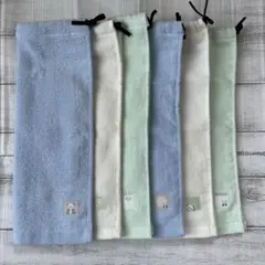 おりこうタオル おりこうエプロン ゴム紐タイプ(パンダ) 一重 6枚セット