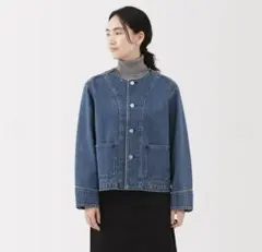 無印良品 婦人 木の実から作ったカポック混デニムジャケット　 婦人ＸＸＬ