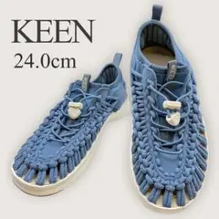 KEEN ユニークスニーク サンダル スニーカー 24.0cm スカイブルー