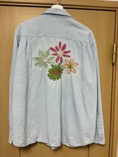 stussy花刺繍デニムシャツのサムネイル