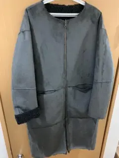 フェイクムートンロングコート