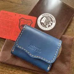 栃木レザー　コインケース　ネイビー　新品未使用