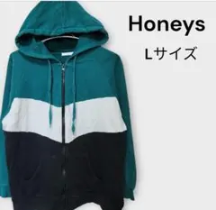 Honeys COLZA 3色ブロックパーカー Lサイズ
