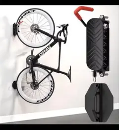 回転式自転車壁掛け自転車ラック ガレージオーガナイザー 垂直自転車ハンガーのサムネイル