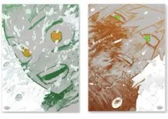 ヒロアカ 原画展 A2アートポスター　2枚セット 緑谷出久　爆豪勝己　ビギニング