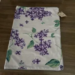 紫色の花柄 枕カバー 43×63cm