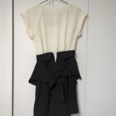 FRAY I.D 半袖ワンピース 白/黒