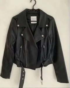 レザーブルゾンジャケット ブラック