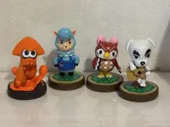 amiibo どうぶつの森 スプラトゥーン 4体セット　アミーボ　フィギュア