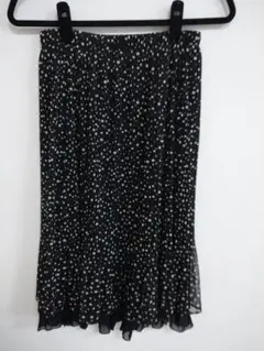 【美品】水玉 チュールスカート 黒 白