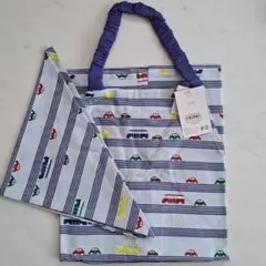 キッズエプロン バンダナ 車 バス