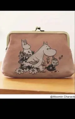 リンネル12月号特別付MOOMIN 大人上品なジャカード織りガマ口ポーチムーミン