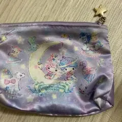 リトルツインスターズ ポーチ 薄紫色　エコネコ　キキララ
