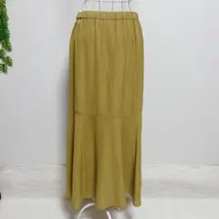 クリアインプレッション・F ロングフレアスカート イエロー ドット柄のサムネイル
