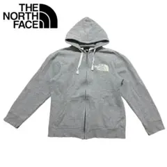 The north face ロゴジップアップパーカー フーディ グレー
