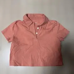 GAP クロップド丈 ポロシャツ 半袖 オレンジのサムネイル