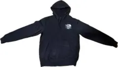 【人気Mサイズ】ノースフェイス パーカー 背面 ビッグロゴ 総柄 ブラック 美品