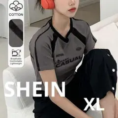 SHEIN DAZY グレー ショート丈Tシャツ XL