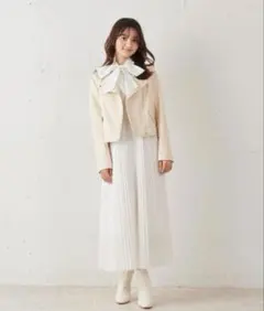 MIIAライダースジャケット アイボリー