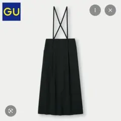 gu 서스펜더 부착 세미 플레어 스커트 ◎ M