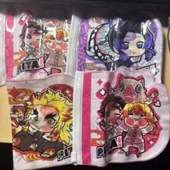 鬼滅の刃 ぴた！でふぉめ ビニールポーチ 4点セット