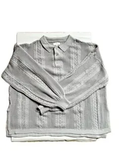 LILL グレー ケーブル編み サマーニット M