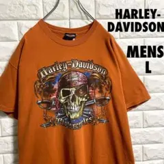 ハーレーダビッドソン　両面プリント　半袖Tシャツ　メンズLサイズ