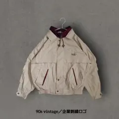 90s WinneMate 刺繍ロゴ スイングトップ レトロ M ベージュ