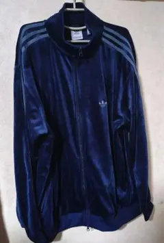 adidas originals ベロア トラックジャケット ネイビー