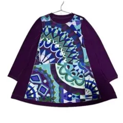 未使用　トクコプルミエヴォル ワンピース　チュニック　長袖　幾何学　総柄