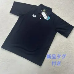 新品 DESCENTE 速乾吸汗　ポロシャツ ネイビー Sサイズのサムネイル