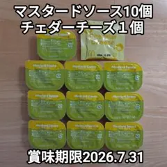 マスタードソース 10個　チェダーチーズ１個のサムネイル